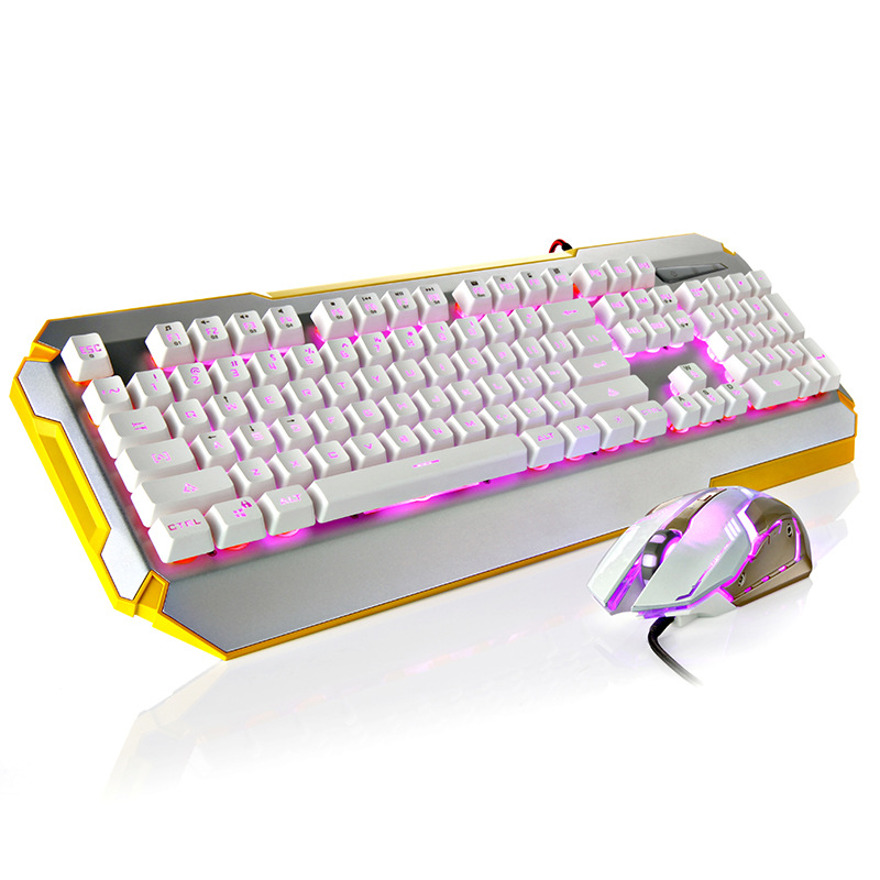 特价 游戏七彩炫光键盘 网吧游戏商务办公键盘 台式机机械背光104|ms