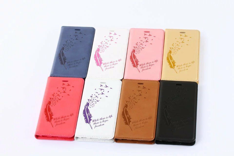 手机保护套-苹果iphone7 note7羽毛镭雕压花自