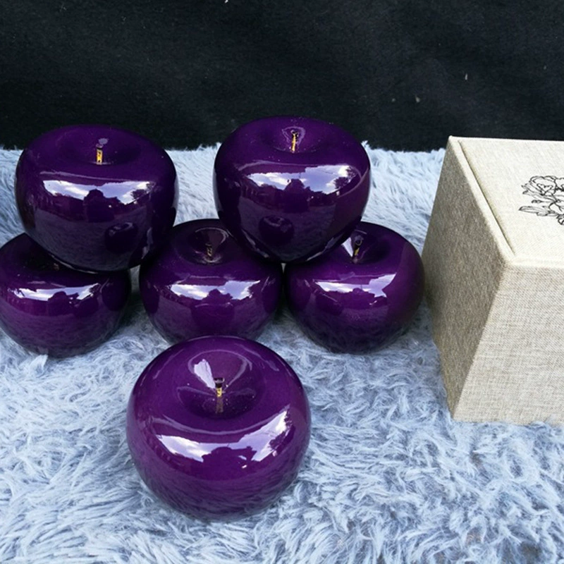 Decorative wooden apple ornament, red sandalwood and golden nanmu, glossy finish, gift box option