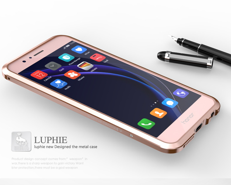 Luphie Blade Sword Slim Light Aluminum Bumper Metal Shell Case for Huawei Honor 8