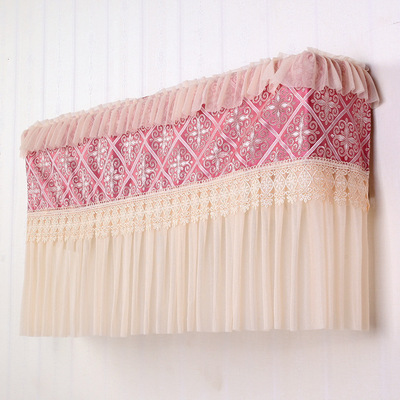 JLY 2016布艺蕾丝月子空调罩格力美的挂式空调套子开机不取防尘|ms