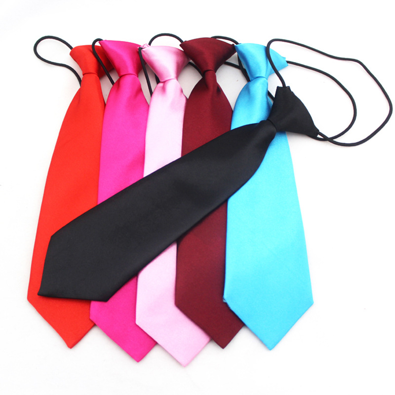 批发儿童纯色小学生领带团队舞台表演演出藏青韩版休闲小领带