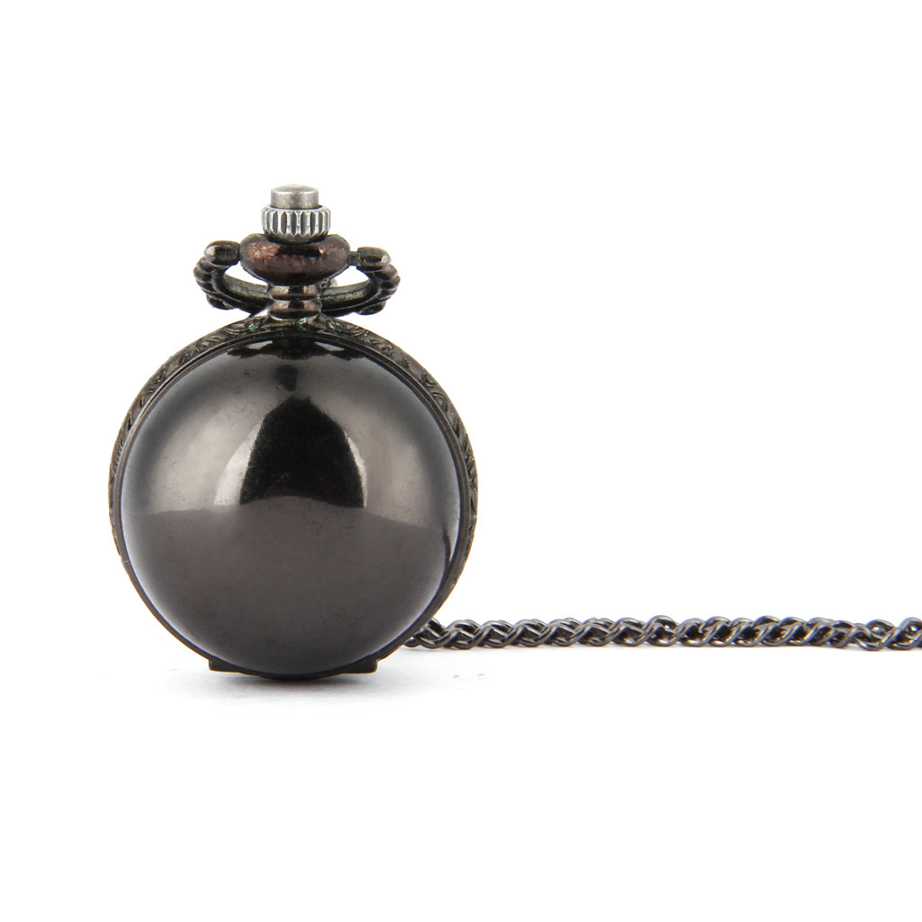 Foreign trade necklace retro small spherical flip two-sided light lovers necklace pocket watch manufacturers wholesale 6110
