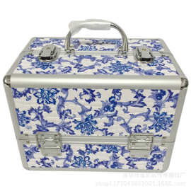 专业化妆师跟妆专用大号便携手提家用铝合金化妆箱多层美甲箱