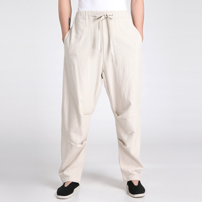 Chinese tang suit pants for male linen Tang for suit men trousers Long Sleeve