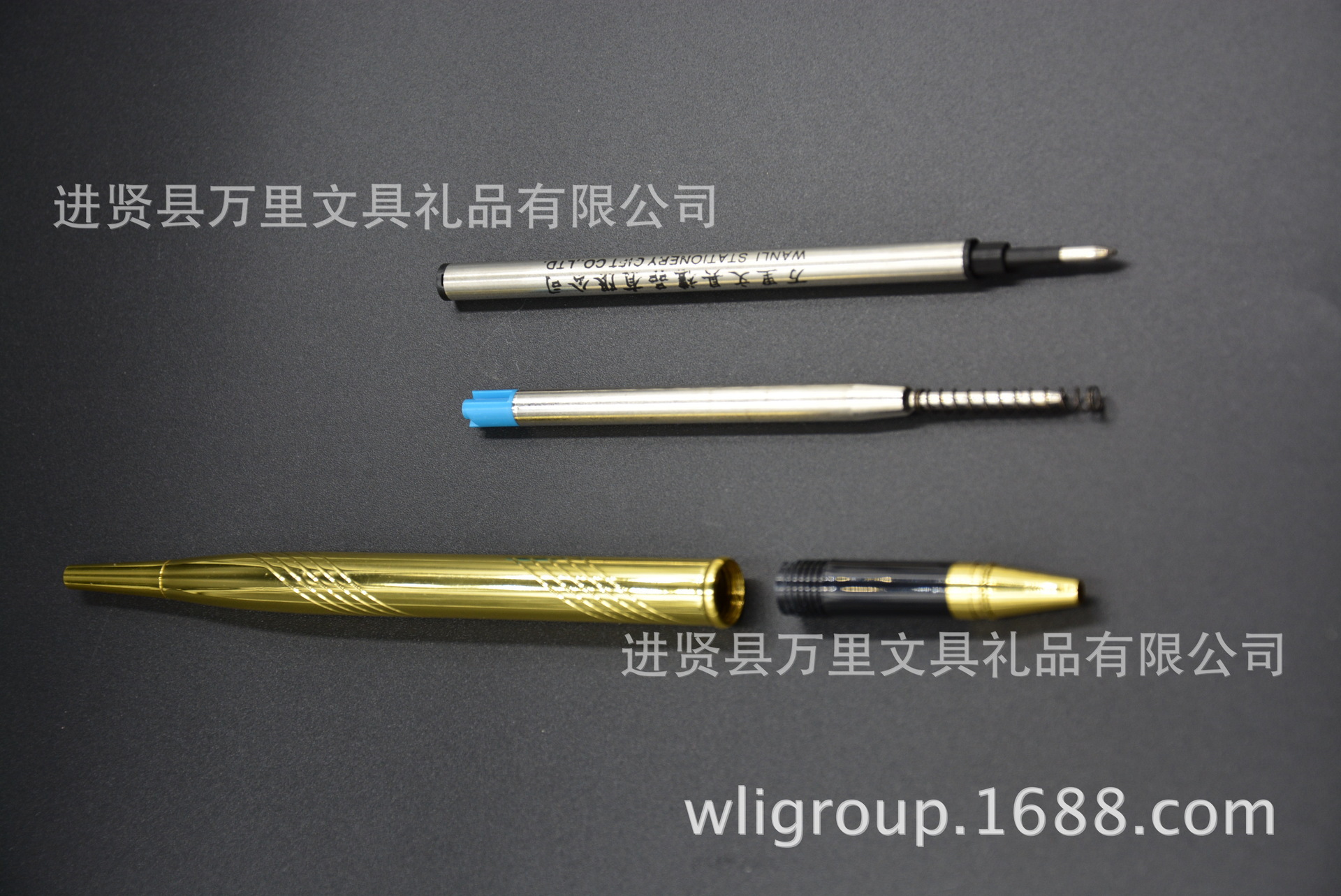 万里直营金属台笔 钢笔 多功能金属圆珠笔 广告礼品台笔 可印LOGO