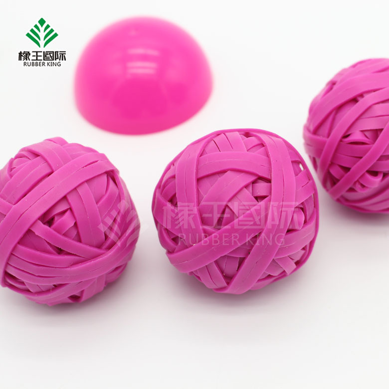 TPR粉红色橡皮筋，橡皮筋球