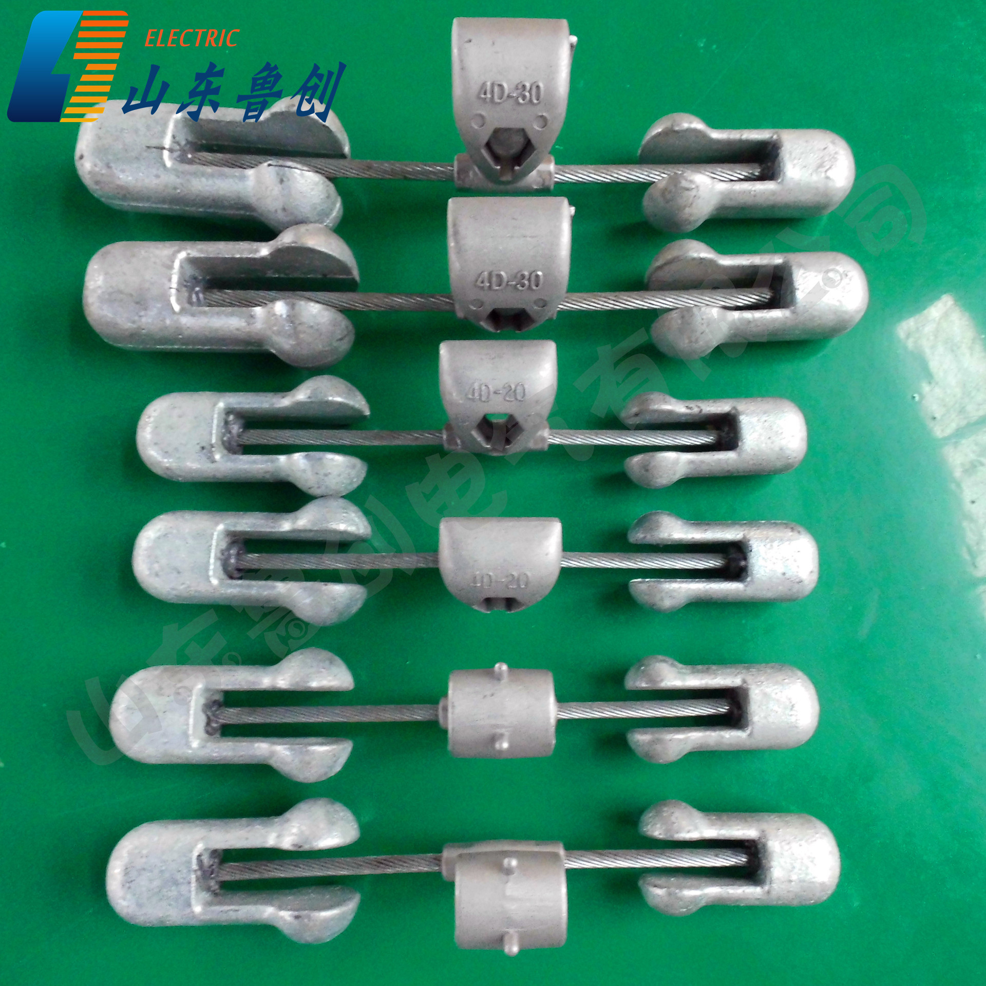 OPGW光缆专用4D防震金具镀锌预绞式防震锤出口产品