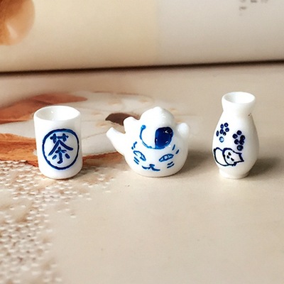 Miniature re-ment  Japanese The wine bottle Mini teacup teapot Mini supermarket Drinks Food model Decoration