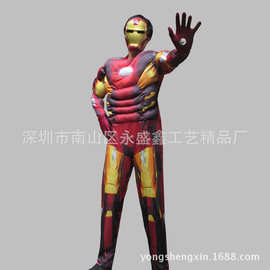 成人肌肉钢铁侠 万圣节服装 舞台表演服装 钢铁侠套装 一件代发