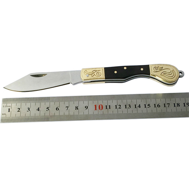 不锈钢多功能水果刀精美彩木小刀日用削皮刀口袋刀快递开箱折叠刀