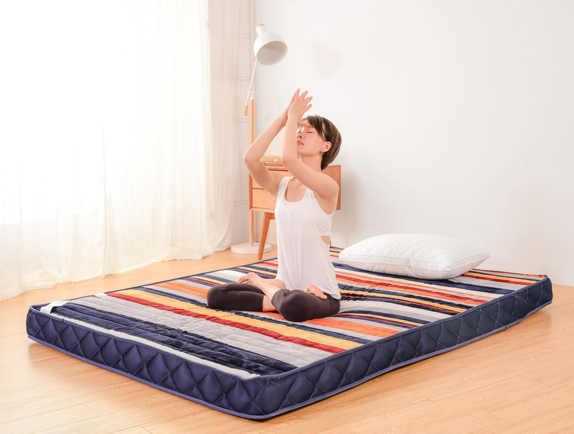 大学生宿舍床垫单人0.9米1.2可折叠垫被寝室加厚床褥子19