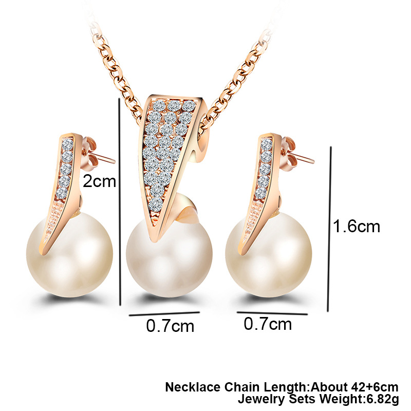Pearl Necklace and Earrings