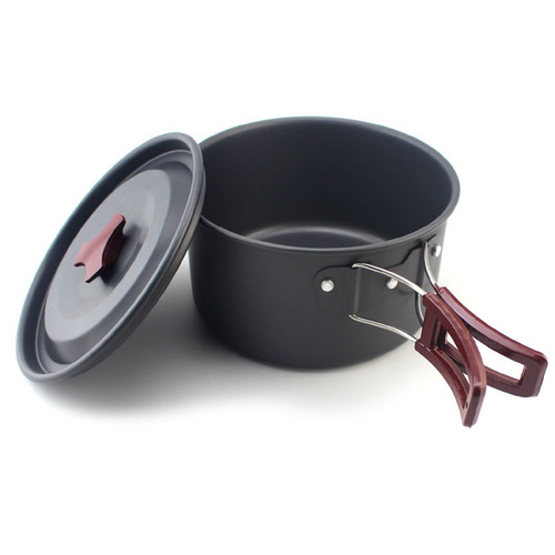 Outdoor Equipment Single Pot Aluminum Oxidized Cookware Outdoor Supplies Cooking Utensils Single Pot