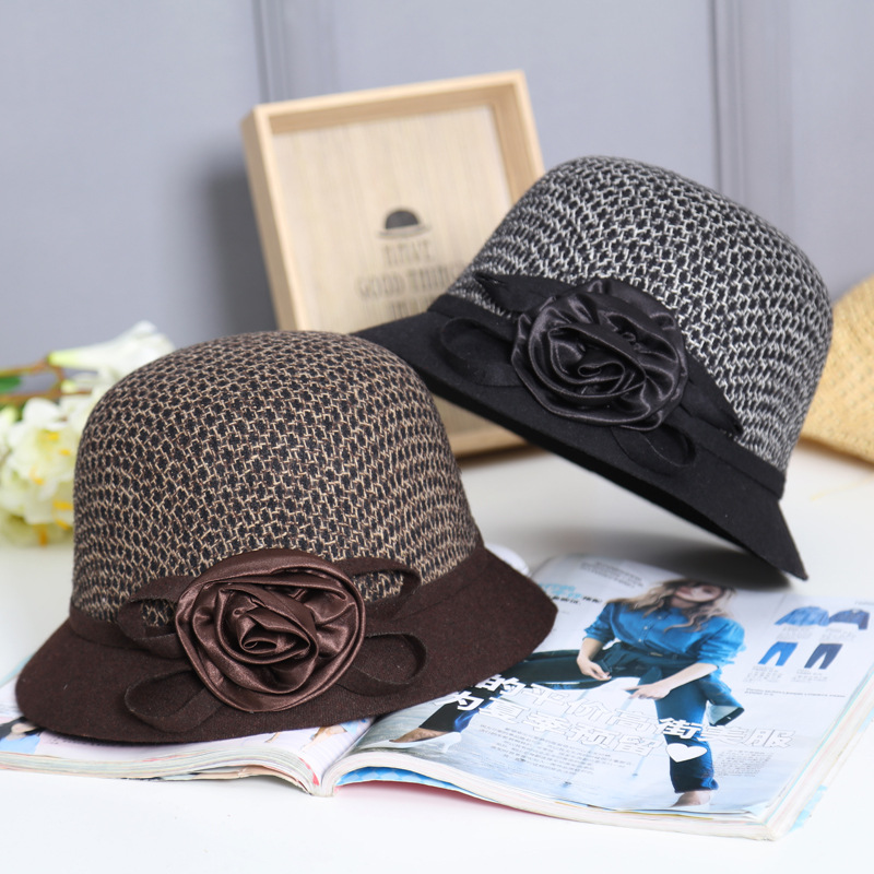 Sombrero de mujer de primavera tophat sombrero de lana sombrero de moda potente fábrica al por mayor Sombrero de mujer invierno a prueba de frío image 5