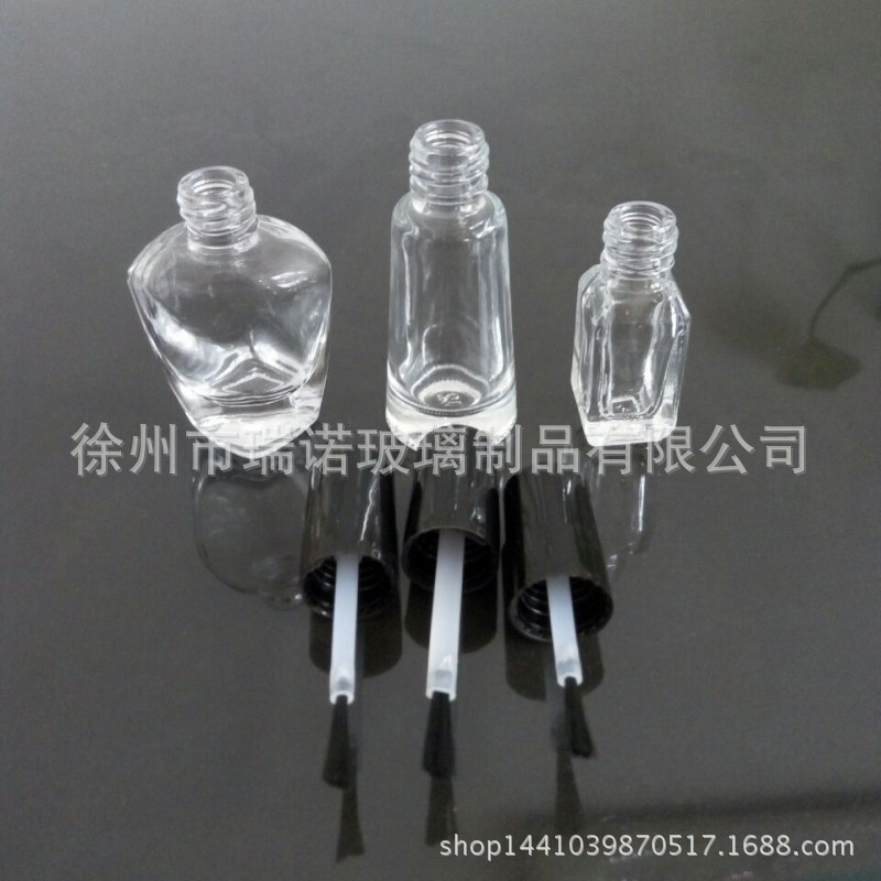 促销4毫升7毫升8毫升指甲油瓶子空瓶玻璃带刷 方形指甲油瓶玻璃瓶