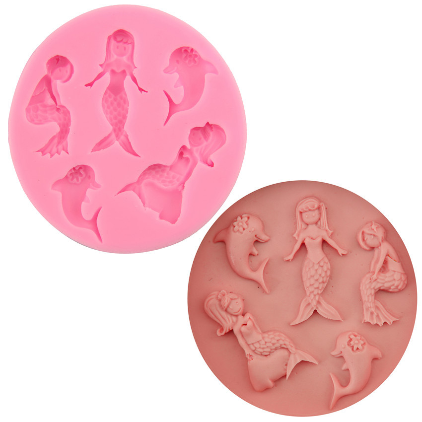 Русалка сахарная пища силиконовая форма для украшения торта инструмент fondant silicond яйцо