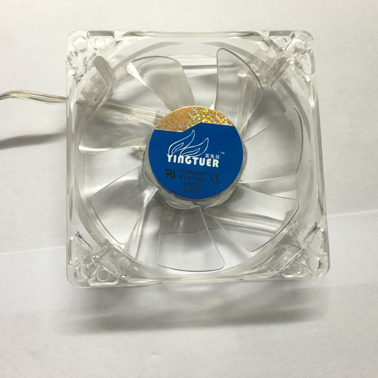 2019仓鼠笼 USB LED灯发光风扇四彩灯 机箱风扇8cm 静音 一件代发