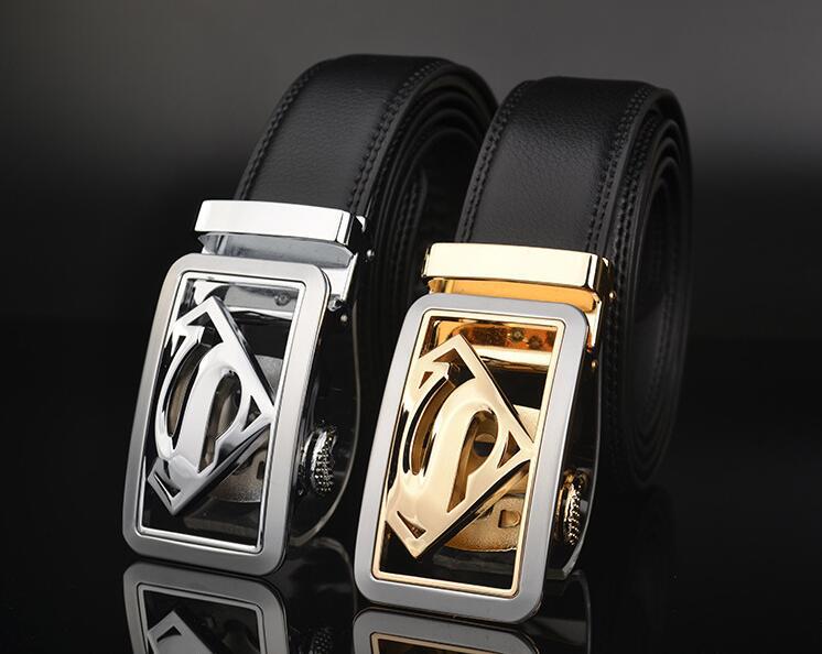 Cinto de pele para homem com fivela automática estilo moda_voghion.com