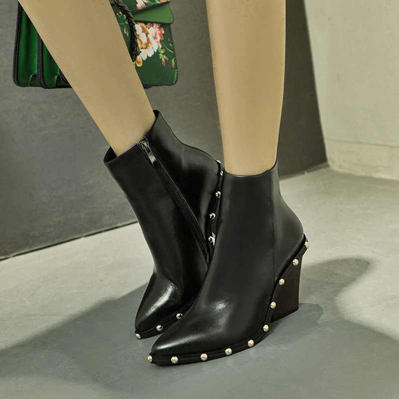 Bottes femme en En cuir - Ref 3354709 Image 4