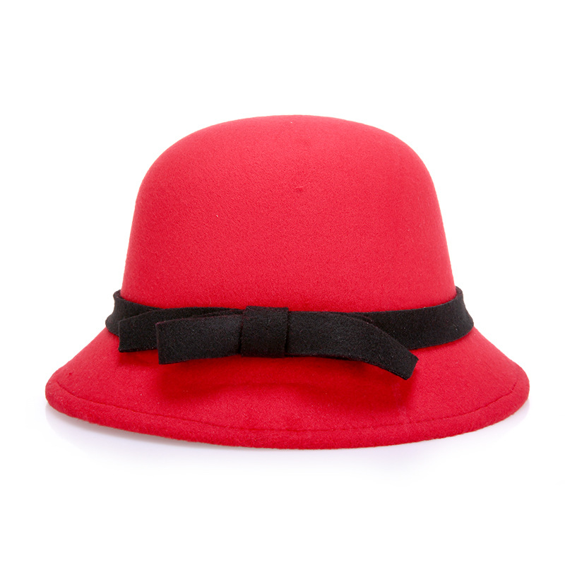 2020 Otoño e Invierno Nuevo estilo coreano sombrero de lana sombrero de moda simple moda sombrero de mujer sombrero de cuenca entrega de una pieza