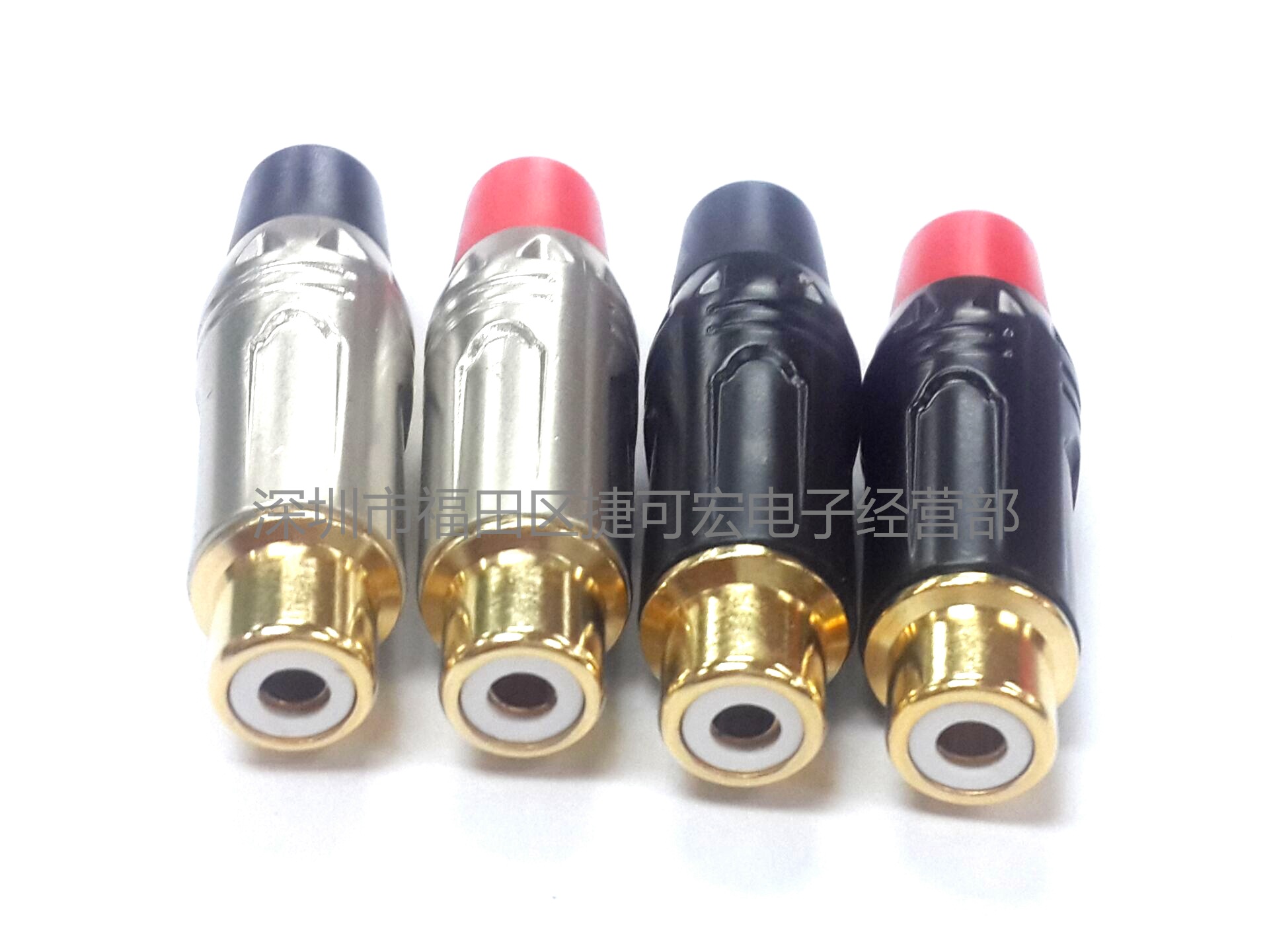 全铜RCA母插头/莲花母插焊线式/色差母座/音视频母座