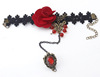 Women's retro red rose lace bracelet new creative hand accessories hot selling cmb291