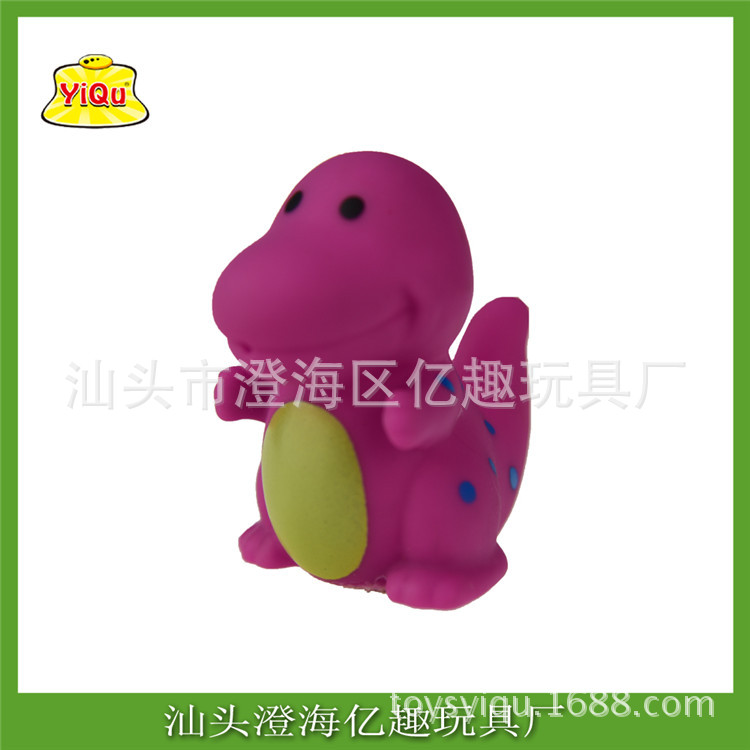 搪胶 宝宝浴室洗澡玩具吸喷戏水儿童玩具恐龙造型6只装