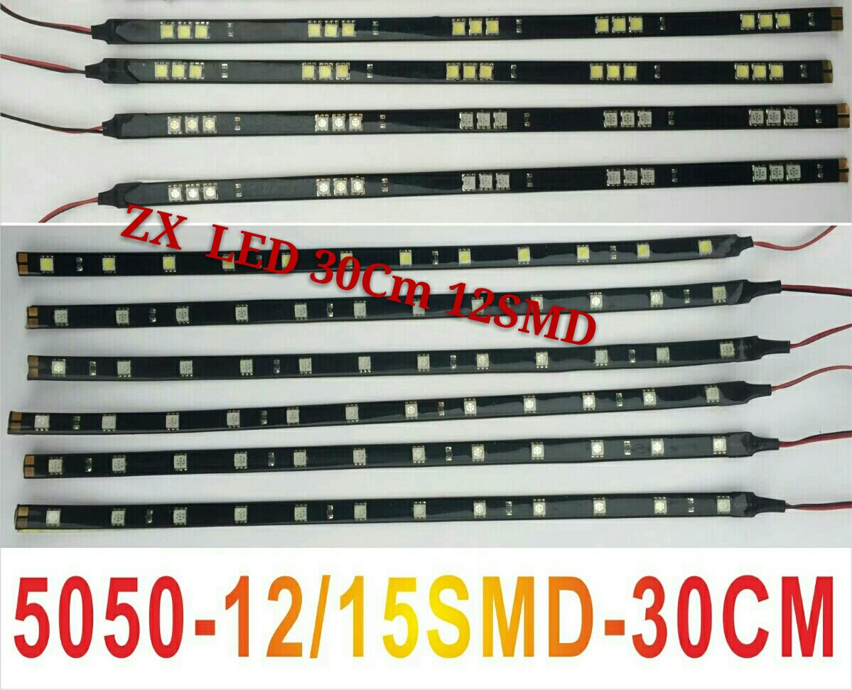 汽车 摩托车LED贴片软条灯汽车LED灯条超高亮度5050贴片灯 30cm|ms