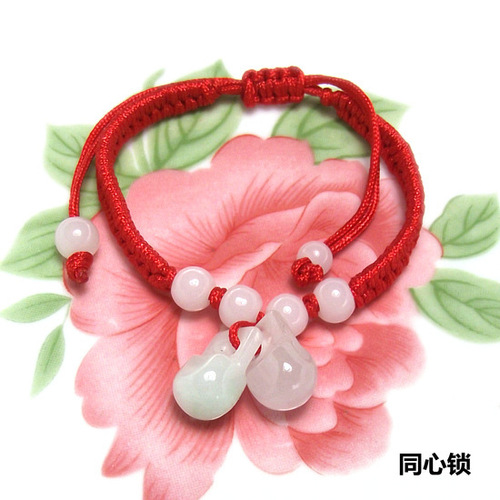Natural Jade Red Rope Bracelet, Zodiac Year Red Rope Bracelet, Hand-knitted, Street Stall Best Selling Small Jewelry