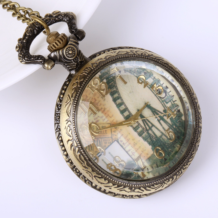 Factory wholesale large retro nostalgic watch cartoon glass motianlun watch nostalgic watch