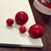 Double-sided earrings from pearl, European style, simple and elegant design, wholesale