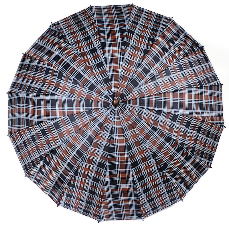 加大商务高尔夫伞户外自动长柄伞格子英伦男士创意晴雨伞批发厂家