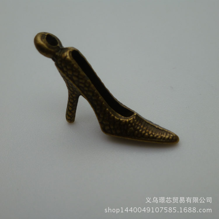 Alloy accessories ancient bronze 22*9mm women's shoes high heels pendant accessories 11261