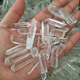 「一百克抛光」天然白水晶柱原石 单尖水晶摆件供佛厂家批发