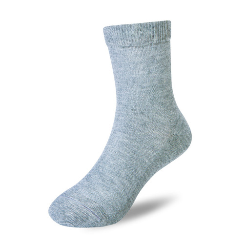 TEAL antibacterial and deodorant medium and large children's solid color all-season mid-calf student socks for 8-16 years old, unisex