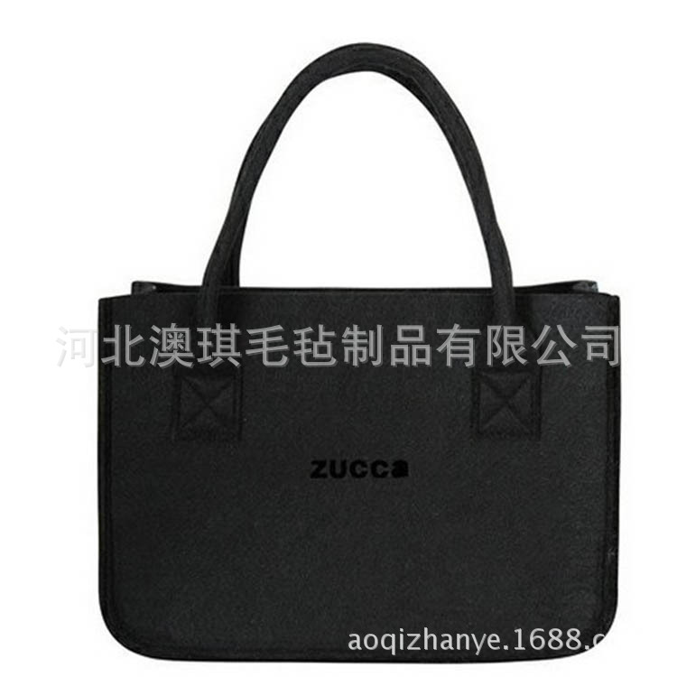Manufactor Customized Exit Foreign trade Wool Felt Woolen Handbag Leatherwear Spinning Felt bag Imprint logo