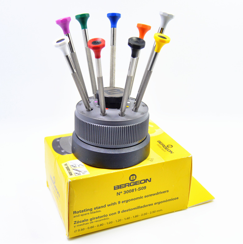 瑞士修表BERGEON 30081-S九支装螺丝刀套装，螺丝批，起子