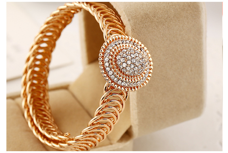 1 Piece Fashion Geometric Alloy Inlay Rhinestones Womenu0027S Bangle
