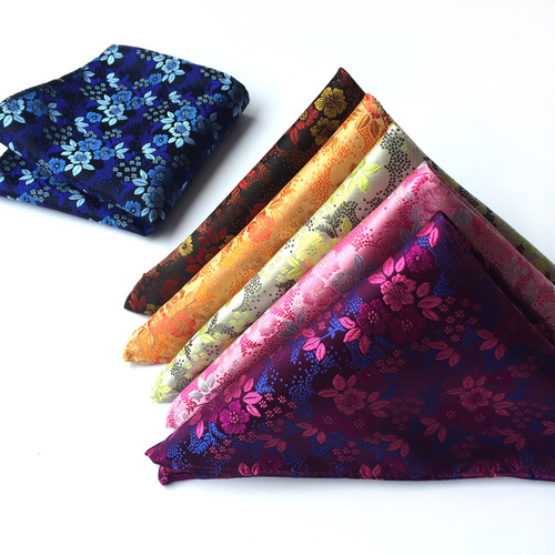 Men's handkerchief square  plum blossom polyester fashionable paisley suit pocket square