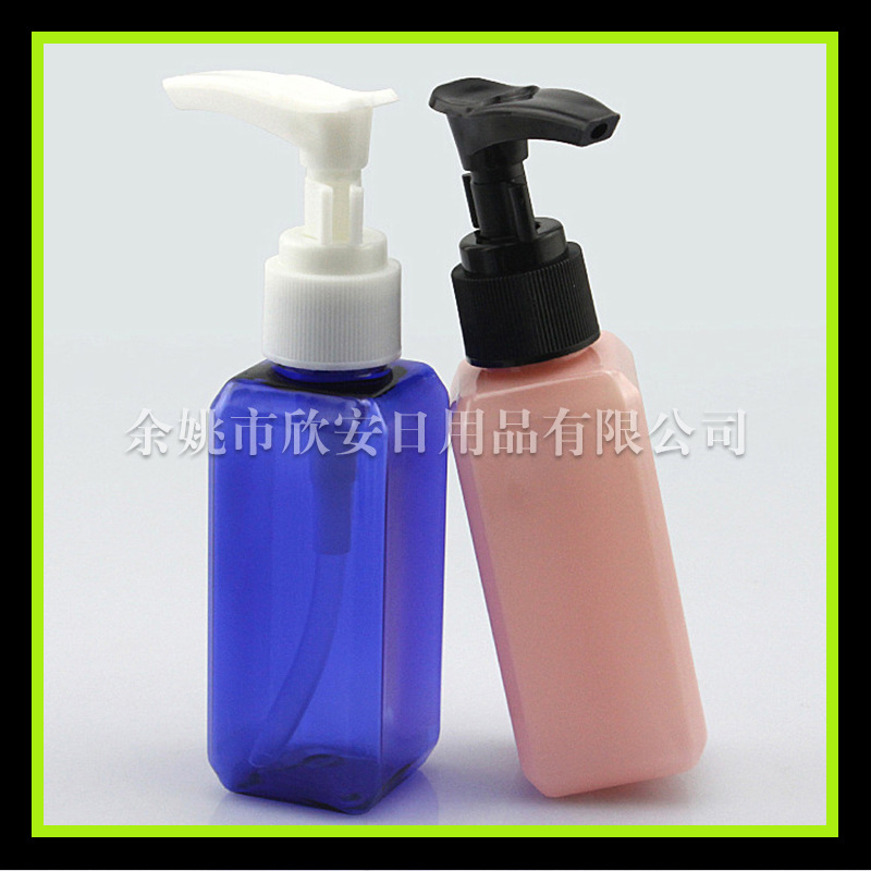 洗发液压瓶50ml 鸭嘴pet方瓶 乳液瓶50ml化妆品分装瓶 洗手液瓶