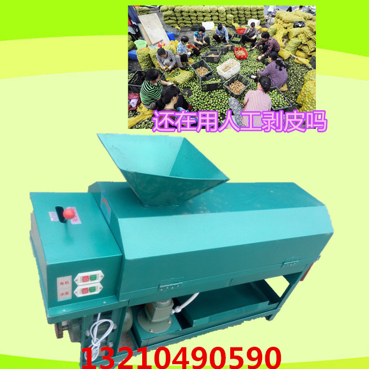 苏州高效率青皮核桃清洗机 鲜核桃剥皮清洗机 家用电扒皮机