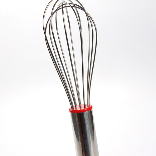 Aimanwu stainless steel red head thick 8-wire manual egg beater household egg beater stirring 10~14 inches optional