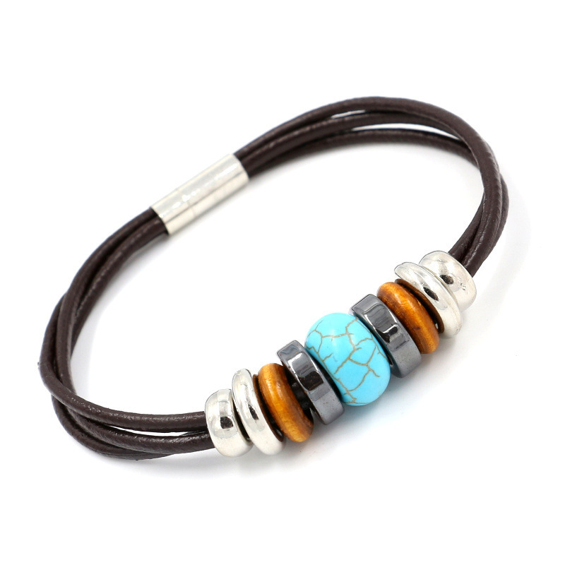 Turquoise ethnic accessory natural stone