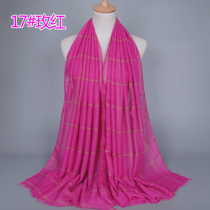 17# (2) 绣花围巾格子