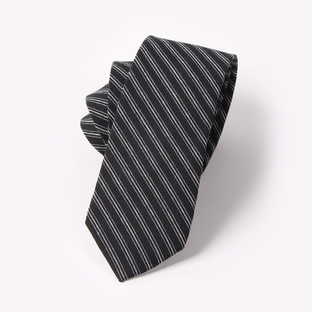 棉领带 时尚条纹提花欧美流行男士棉领带6.5cm现货批发嵊州领带