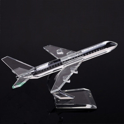 仿真水晶直升机客机模型 歼20战斗机空客飞机行展纪念礼品|ms