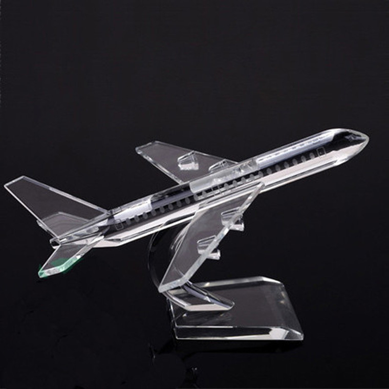 仿真水晶直升机客机模型 歼20战斗机空客飞机行展纪念礼品|ms