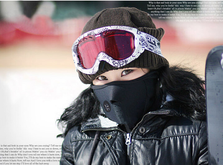 Winter Riding Outdoor Face Protection Polar Fleece Mask Windproof Cold And Dustproof Ski Mask display picture 1