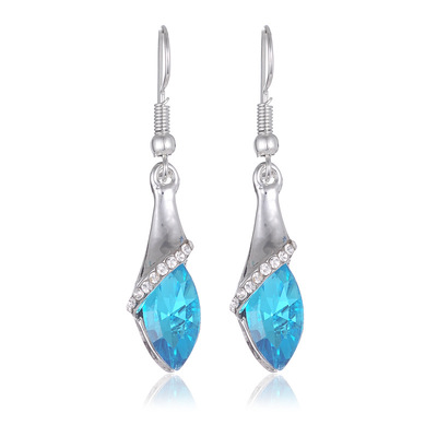 闪钻水晶马眼耳环耳坠  韩国耳环 天使精灵耳环|ru